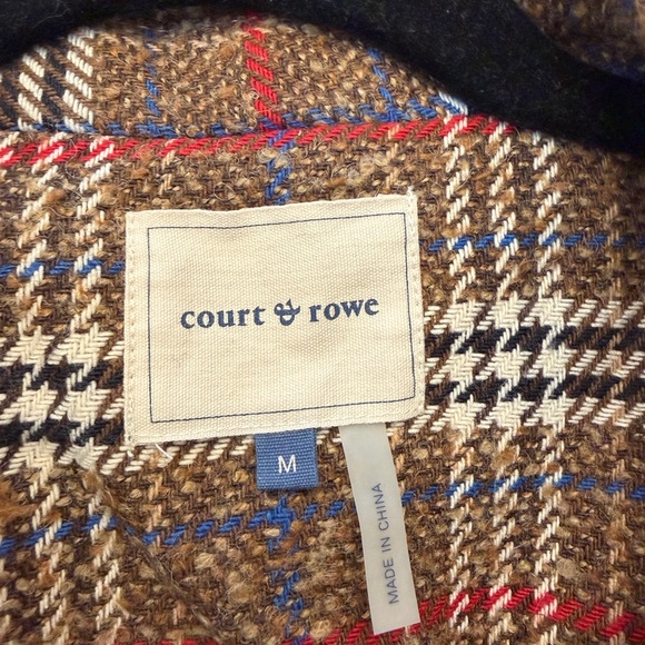 COURT & ROWE Brown and Blue Checkered Blazer - Picture 3 of 5